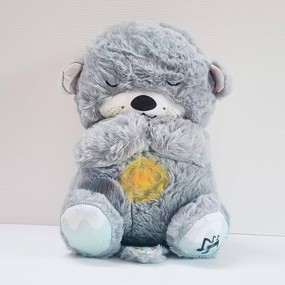 COEUS Breathing Teddy Bear | with Light, Music and Breathing Motion | Soft Plush | - 28 cm  (Multicolor)
